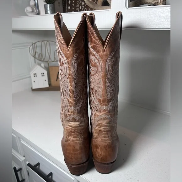 Shyanne Women’s Western Boots Size 8B Brown Leather Embroidered Cowboy Boots - Picture 3 of 8
